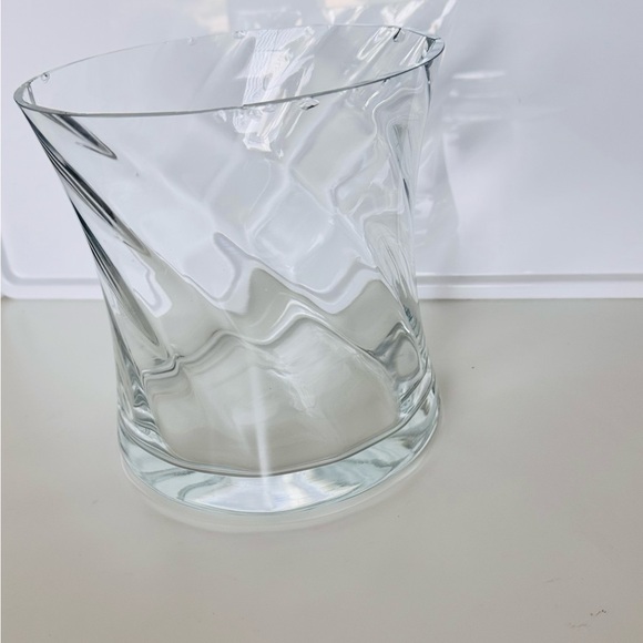 TOSCANY PERIGNON Handblown Concave Optic Ice or Wine/Champagne Bucket Glass Vase - Picture 2 of 14